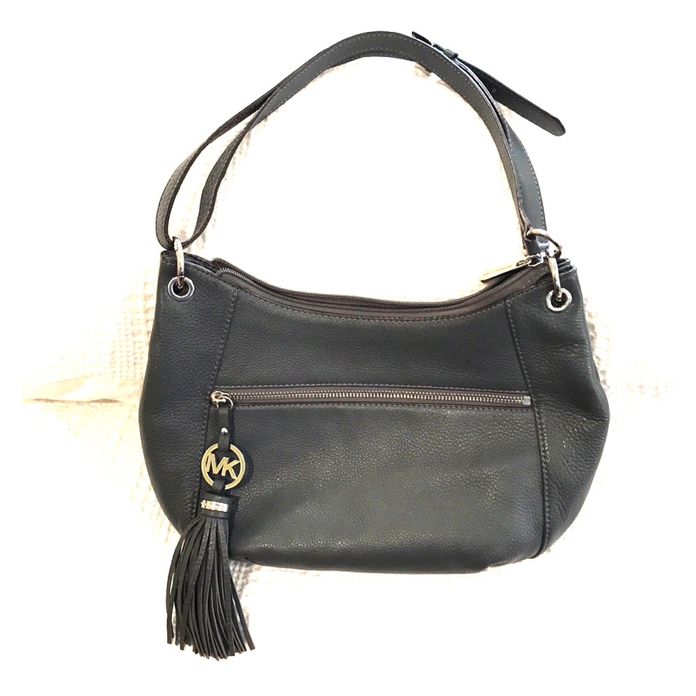 Michael Kors Grey Leather Convertible Shoulderbag